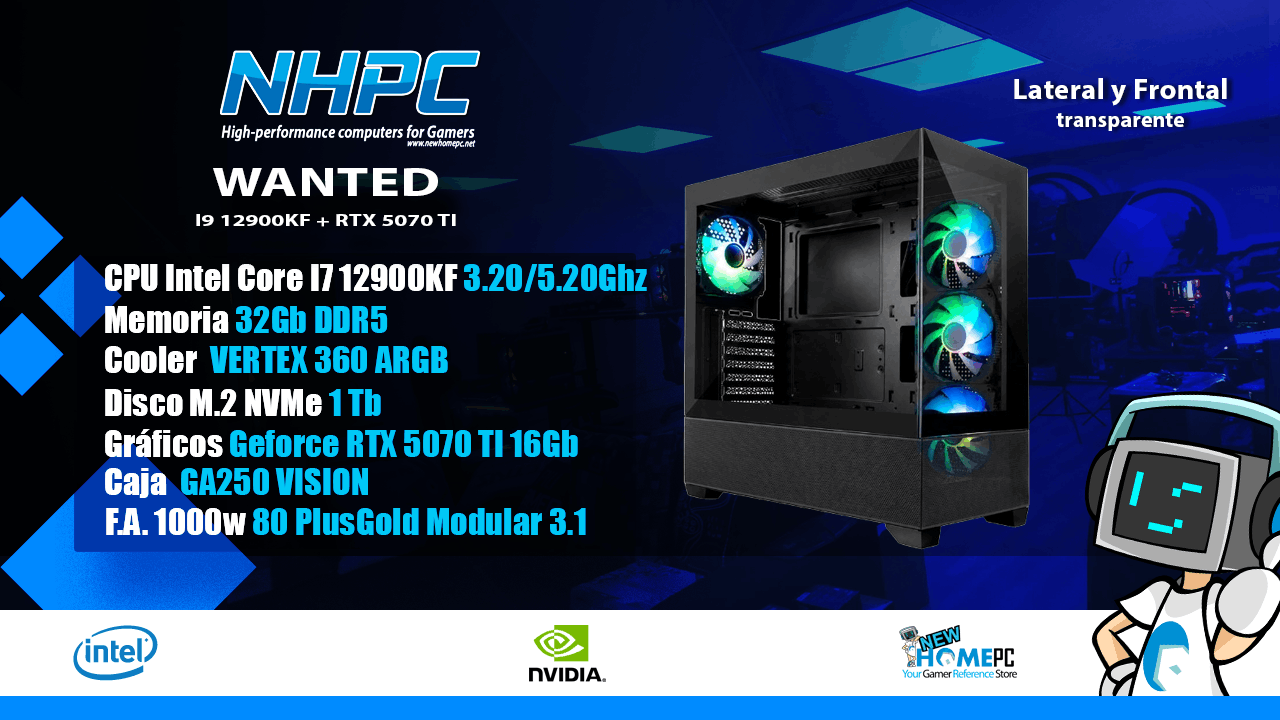 PC GAMING NHPC WANTED / I9-12900KF / 32GB / 1TB / 5070 TI